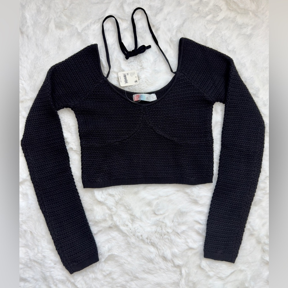 NWT Free People Beach Crochet Halter Sweater
